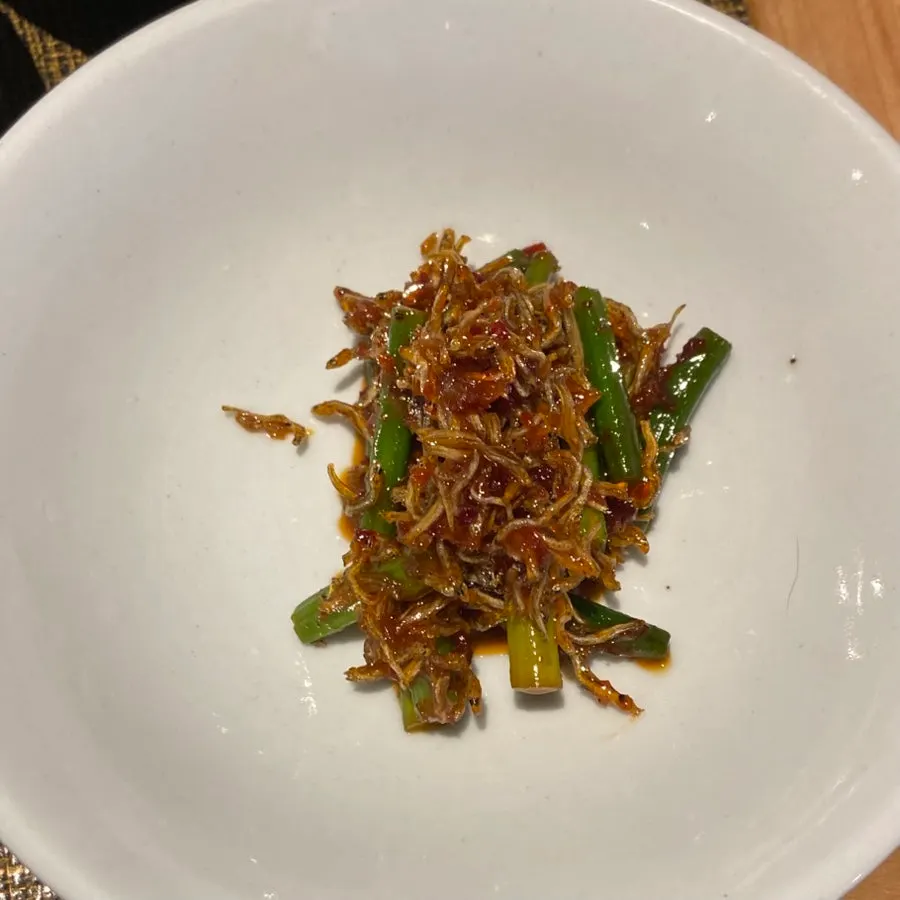 Neatly plated Korean side dish spread