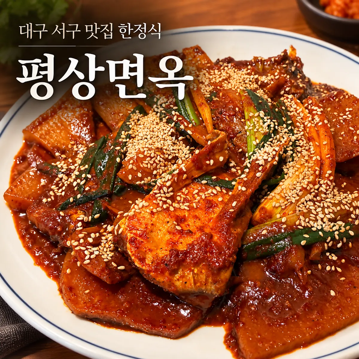 평상면옥 솥밥반상 두류네거리점 대구뽈조림 상차림