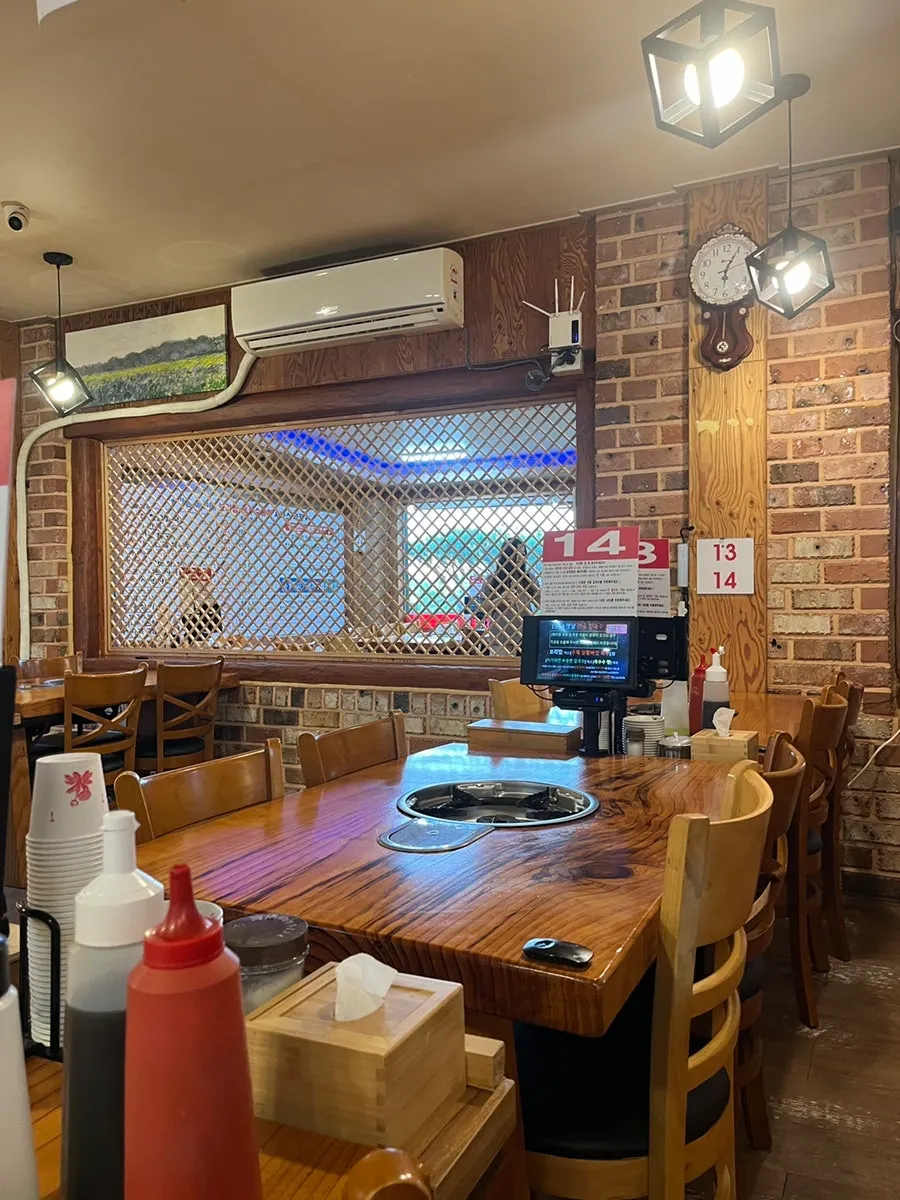 Interior with spacious tables