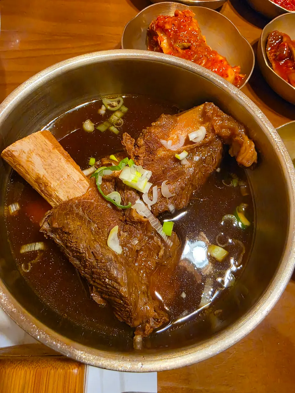 Tender rib meat pulling away from the bone