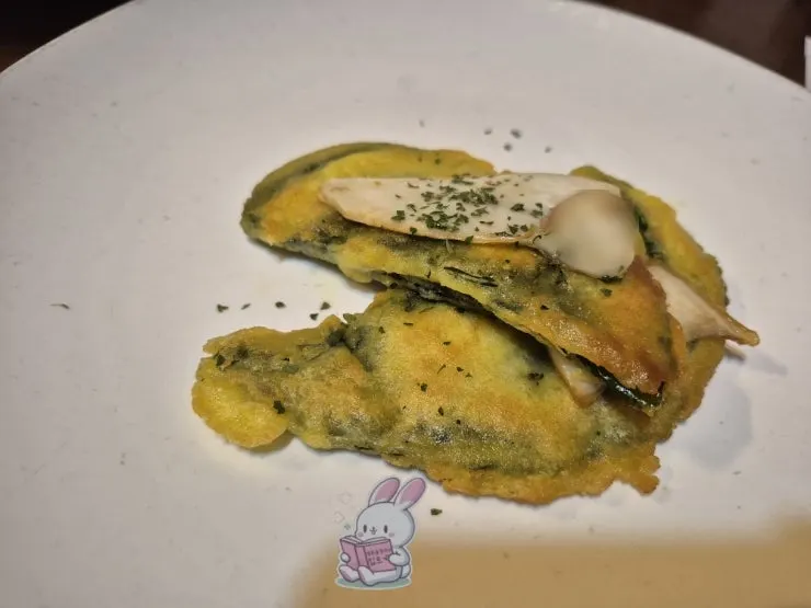 Plate of assorted jeon served as part of the course