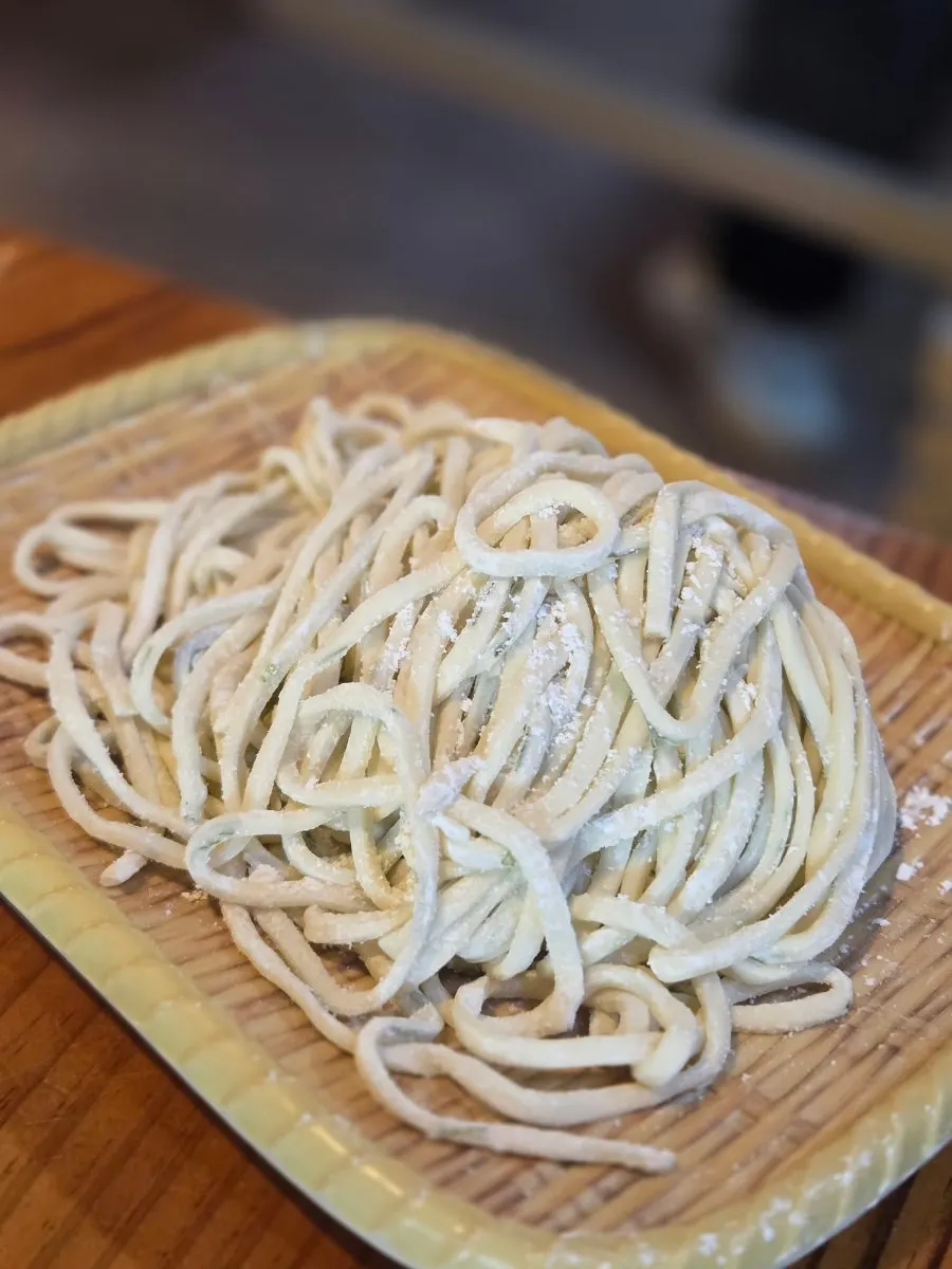 Whole octopus served for the octopus kalguksu jeongol
