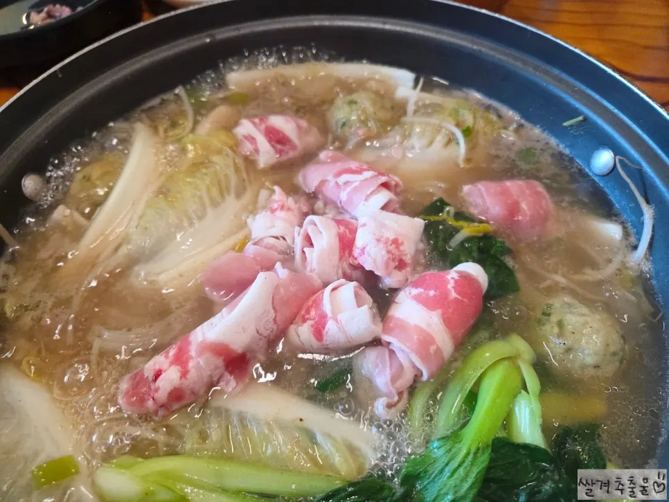 Beef cooked in the broth