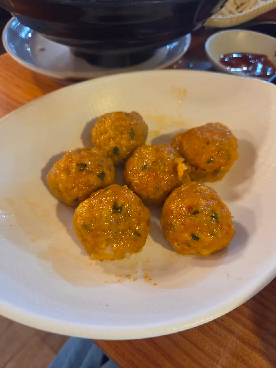 Complimentary barley rice with yeolmu kimchi