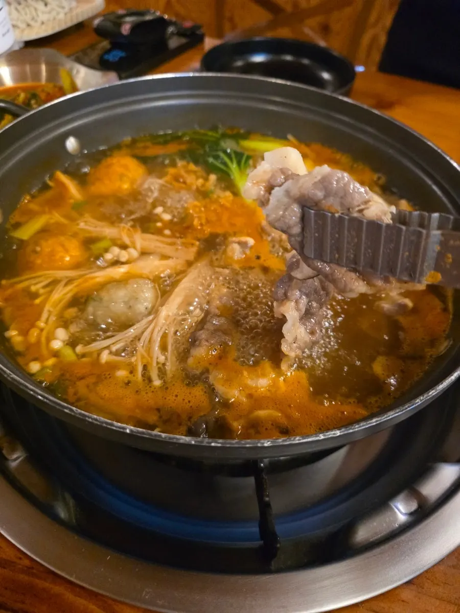 Neatly plated beef woo-samgyeop