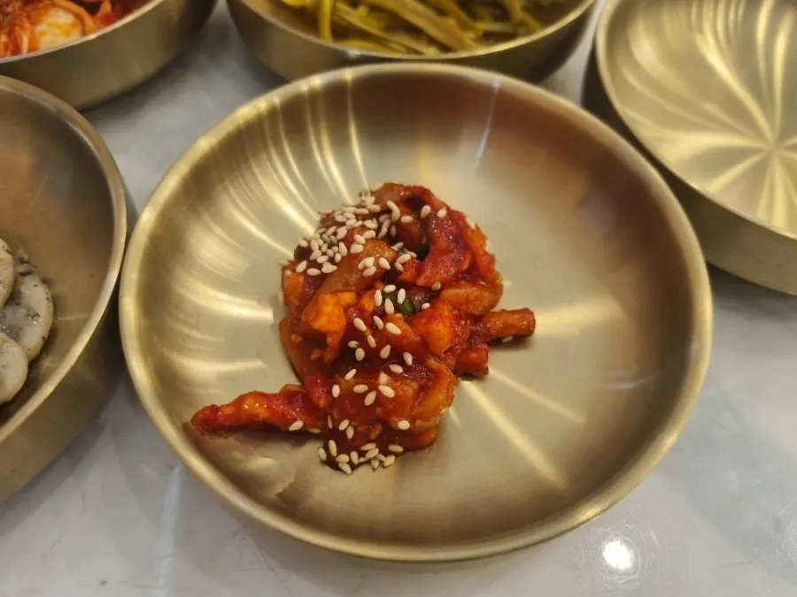 Close-up of the side dishes