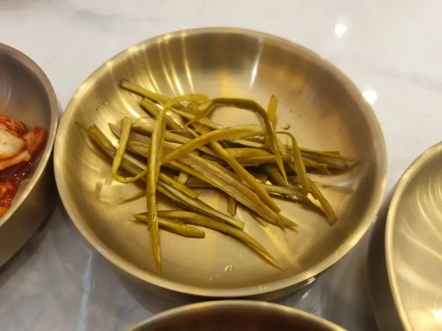 Table set with side dishes and chopsticks