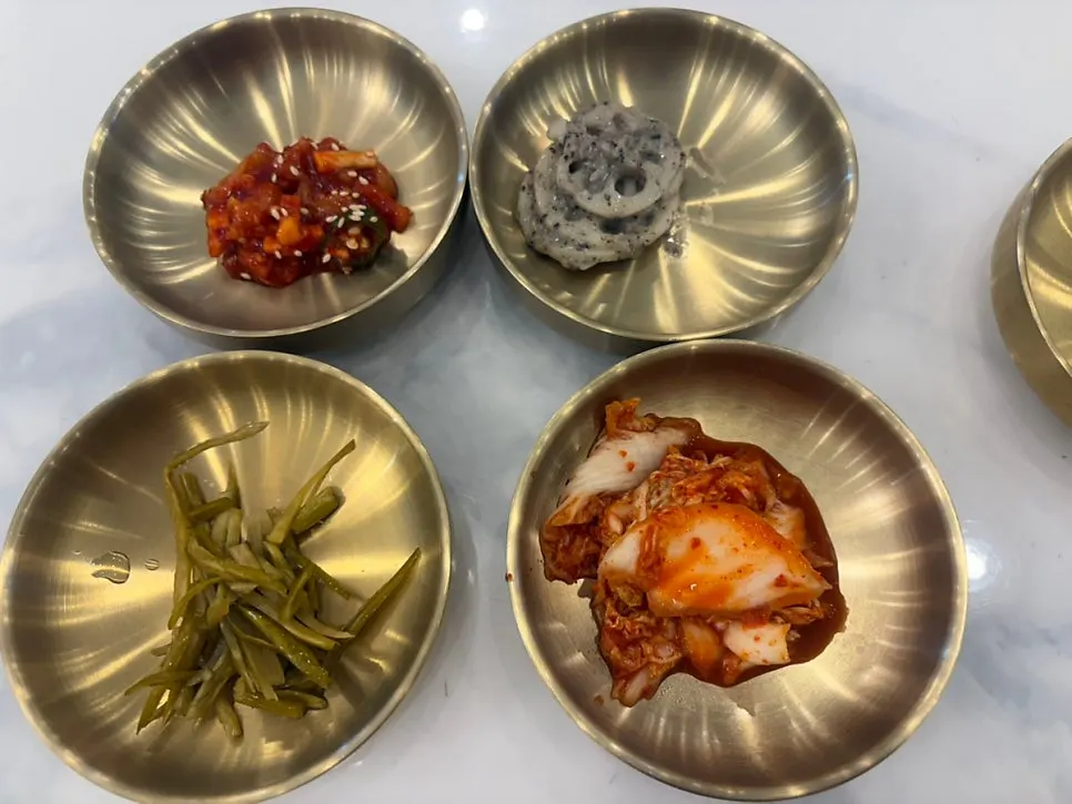 A full spread of basic side dishes