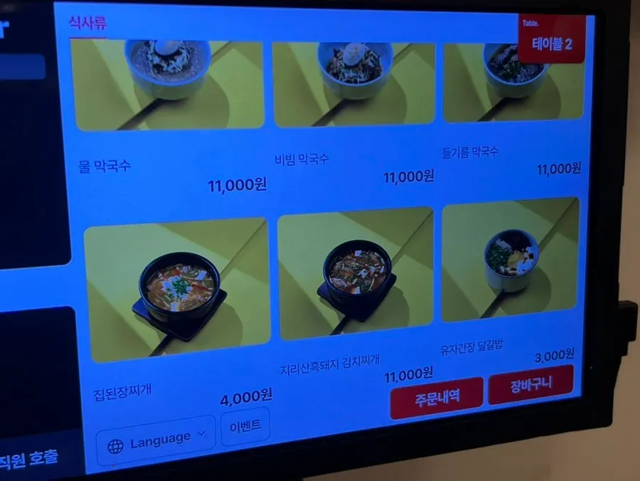 옥련갈비 평택본점 밑반찬 접시