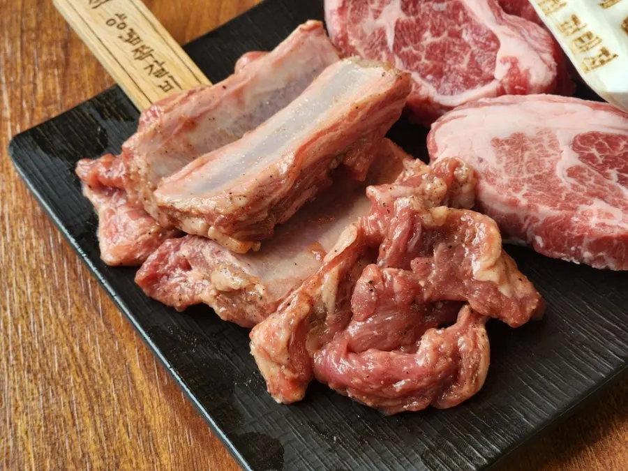 Marinated ribs from the special set