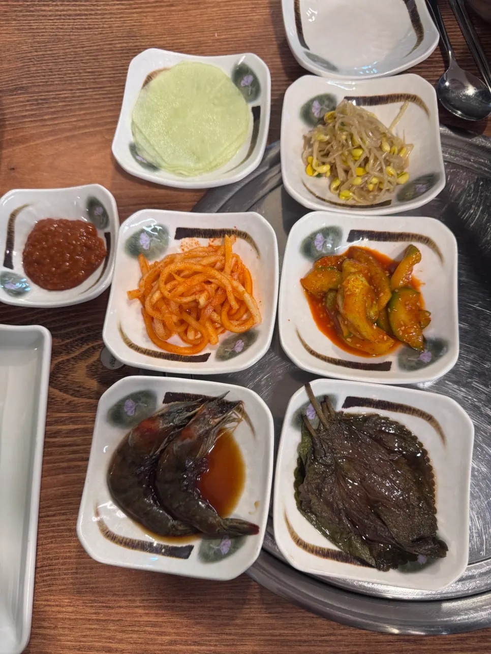 Neatly served side dishes