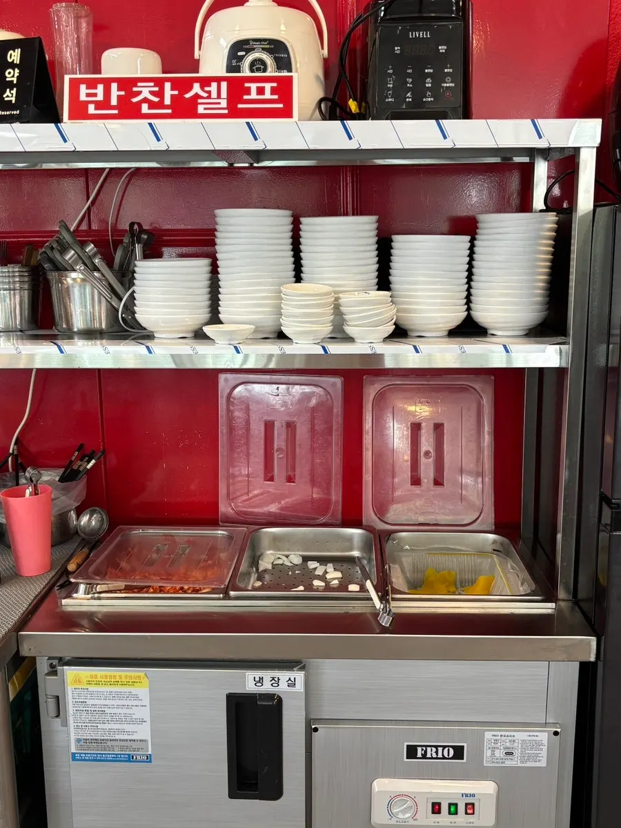 Self-service bar inside the restaurant