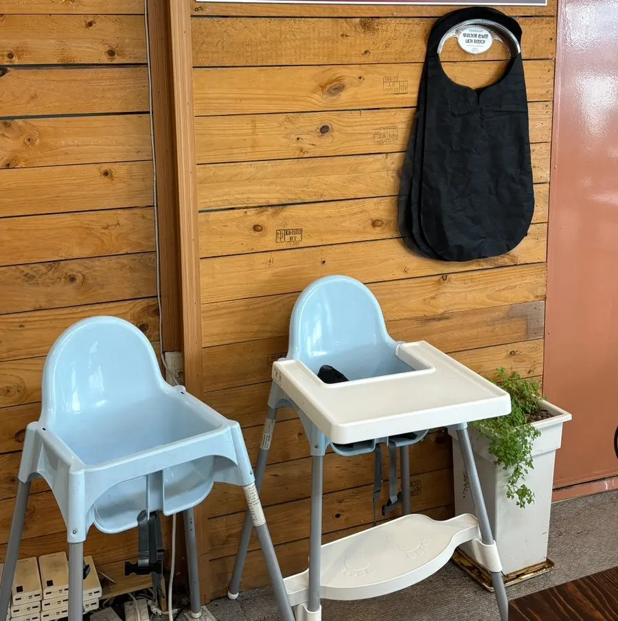 Baby chair provided at the restaurant