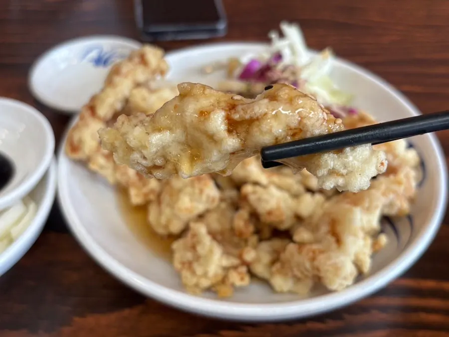 Old-style sweet and sour pork drizzled with sauce