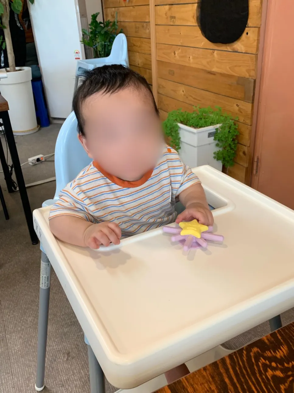 Baby chair provided at the restaurant