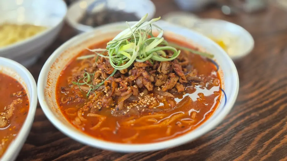 Gobul Jjambbong, jjajang, and jjambbong dishes