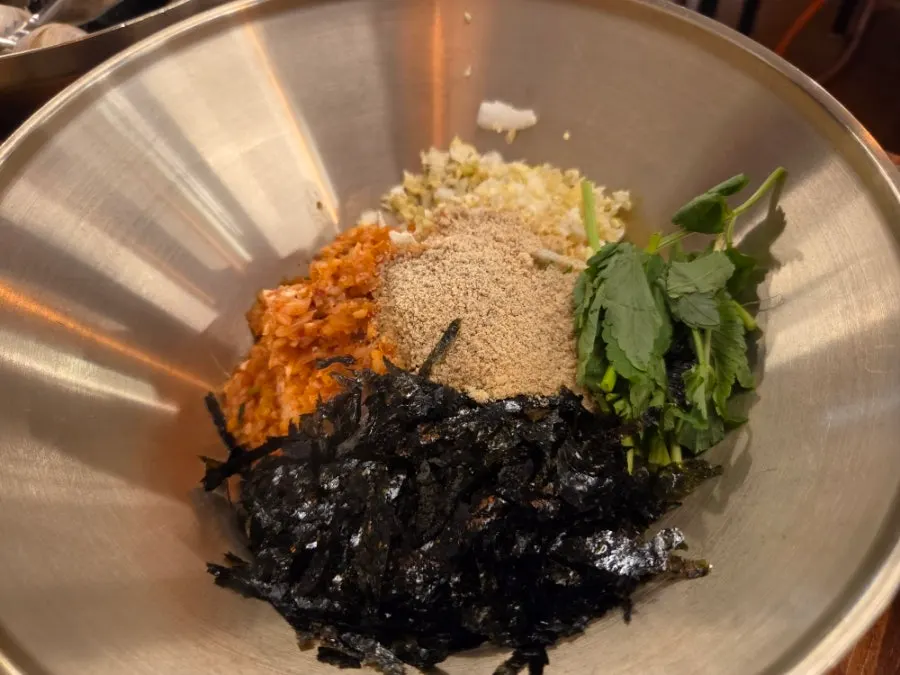 Fried rice to finish the kalguksu meal