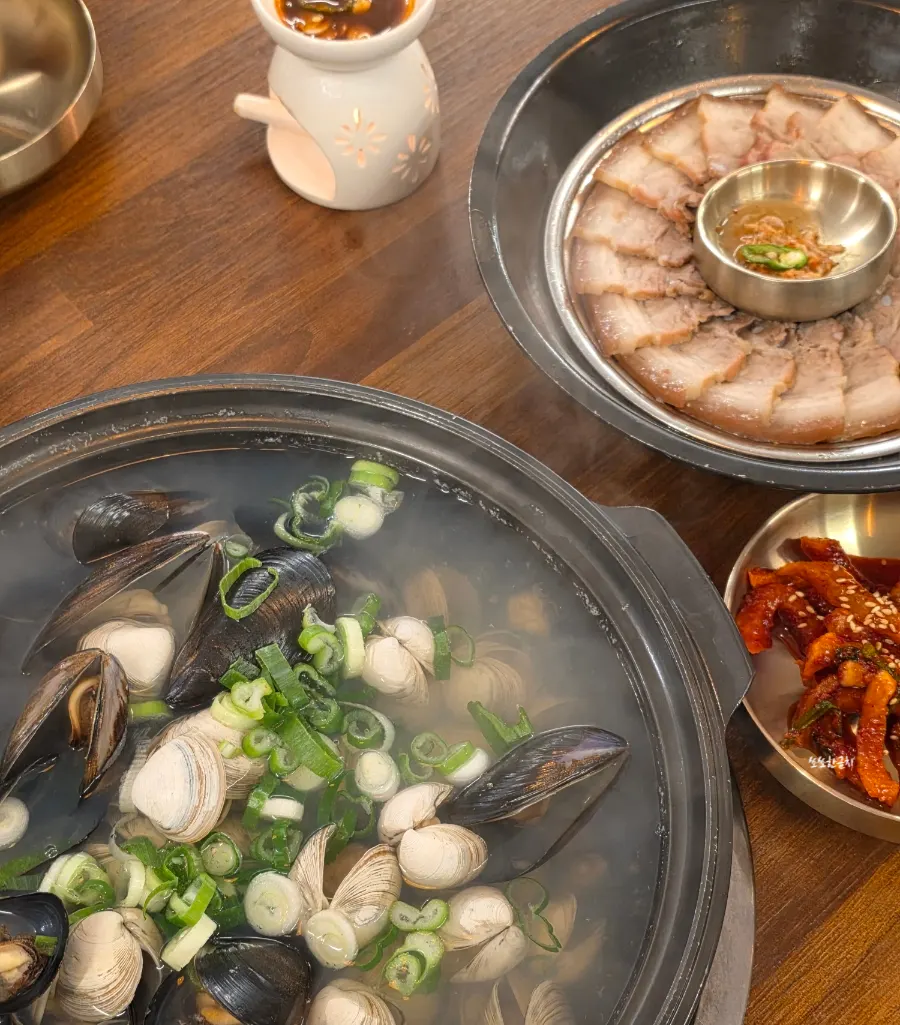고려물총칼국수 메뉴판