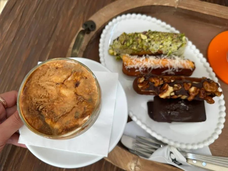 Four financier flavors: pistachio, yellow cheese, anbutter walnut, and chocolate