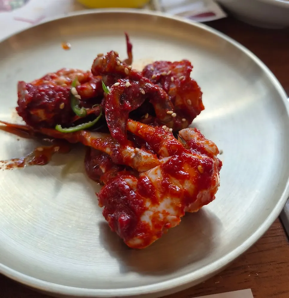 Seasoned crab served as a basic side dish