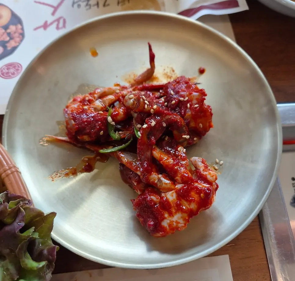 Basic banchan served alongside the pork galbi
