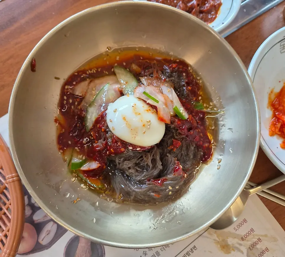 Bibim naengmyeon ordered to finish the meal