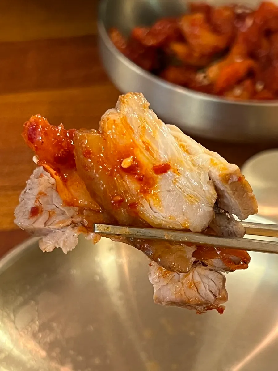 배잎약선수육 접시