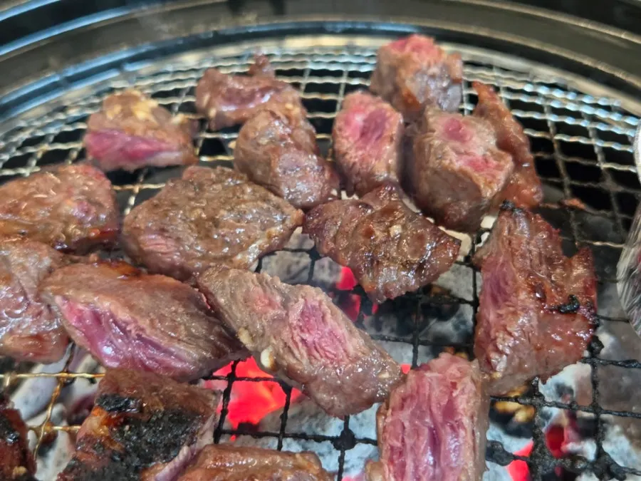 Beef galbisal cut into bite-sized pieces