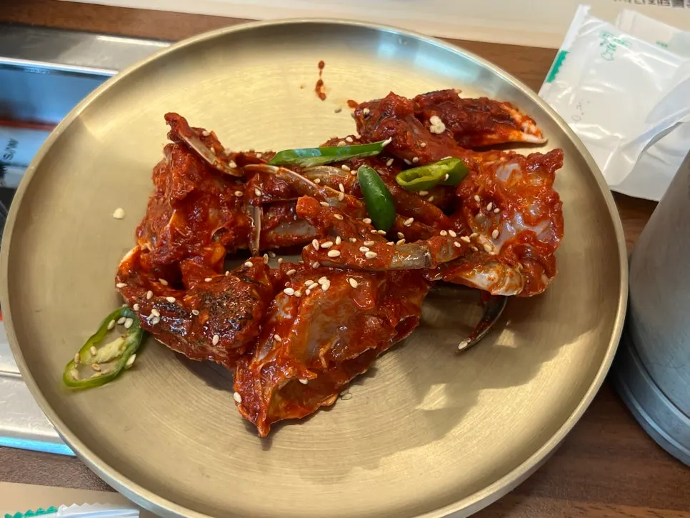Table full of banchan side dishes