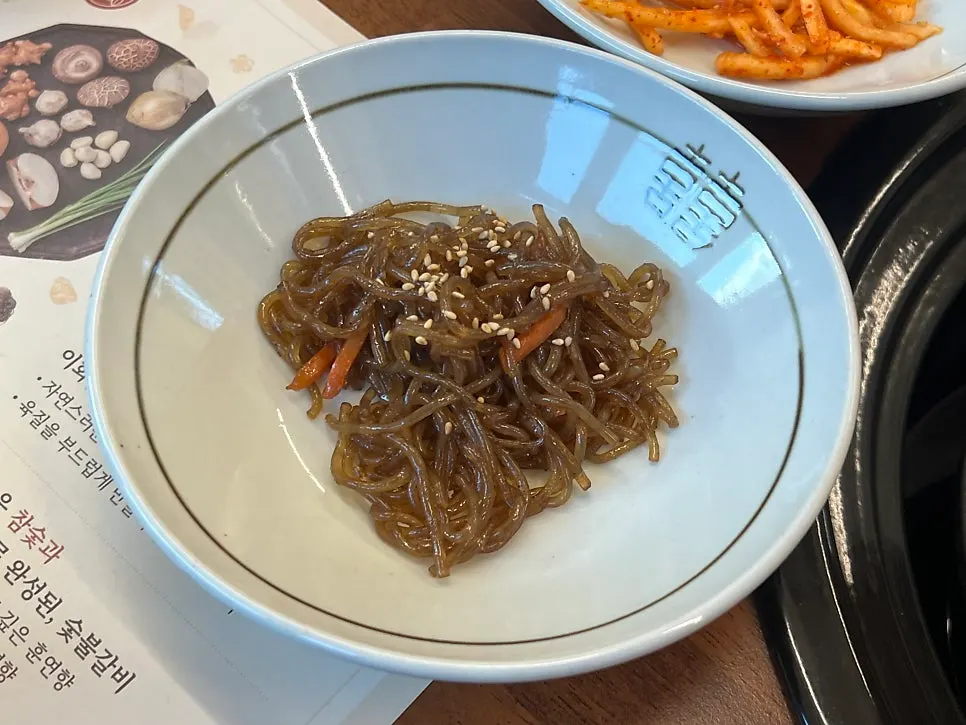 Japchae served as banchan