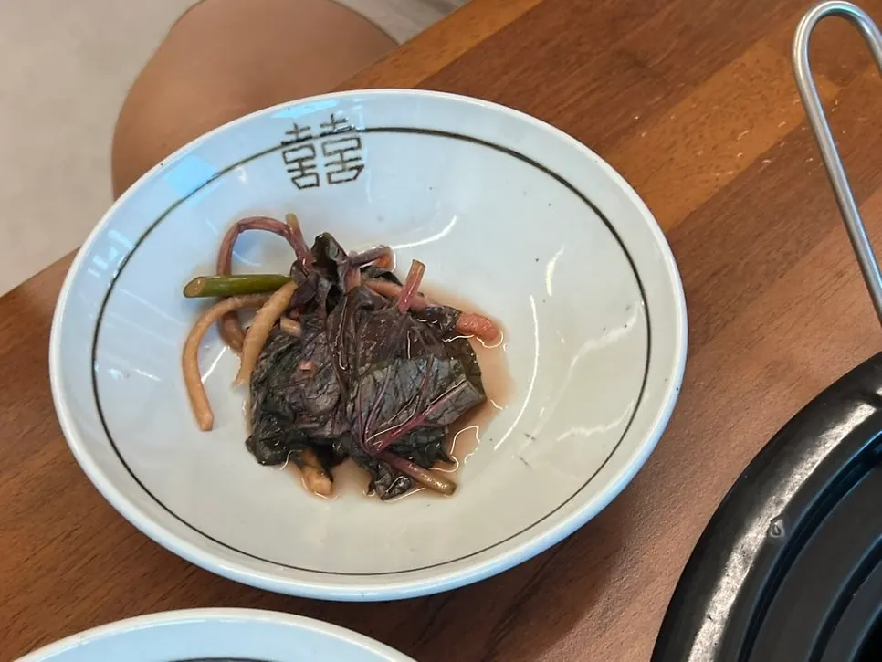 Plate of pickled vegetable banchan