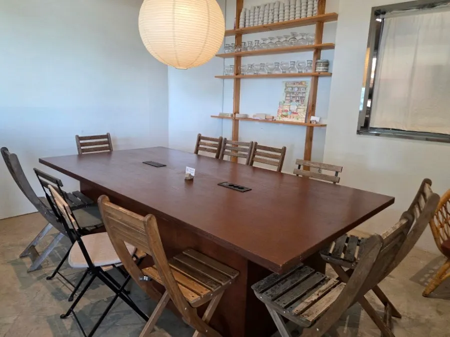 White and wood-toned interior of Sisup café
