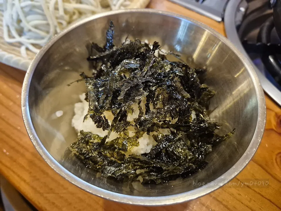 셀프 계란죽 마무리