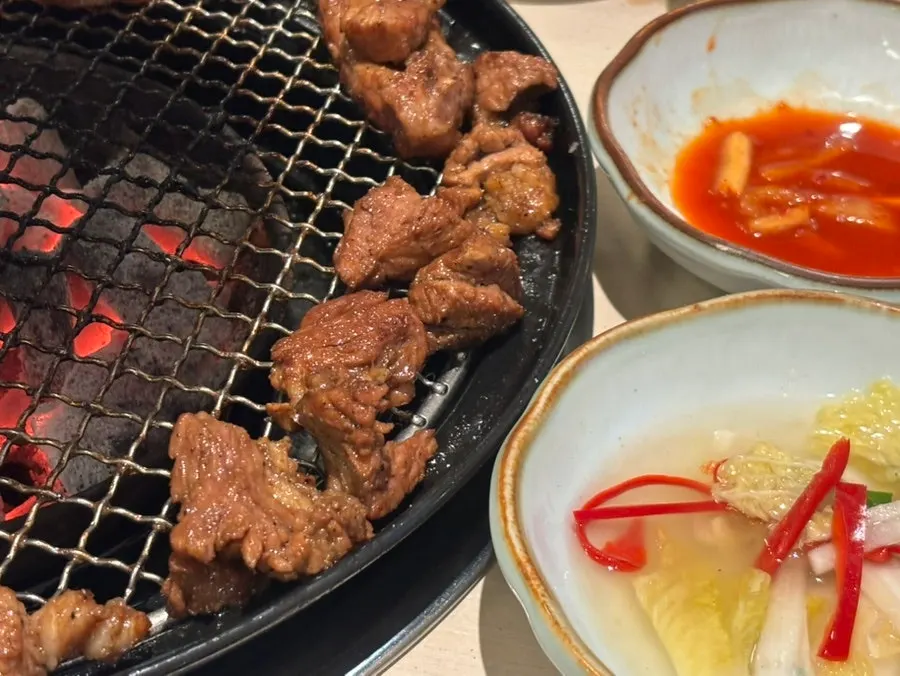 Close-up of fully grilled yuja galbi