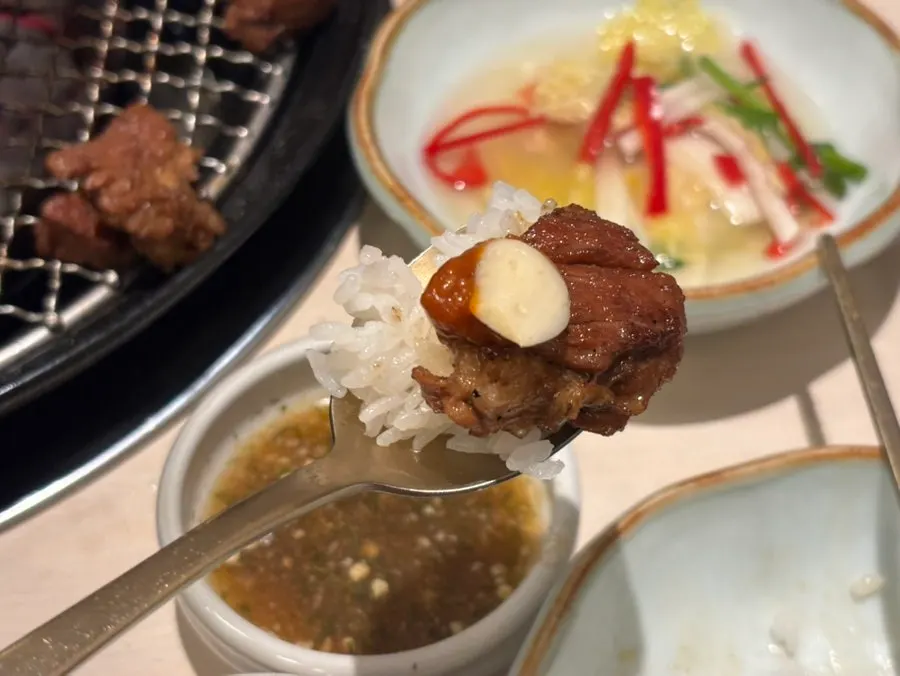 A single piece of yuja galbi