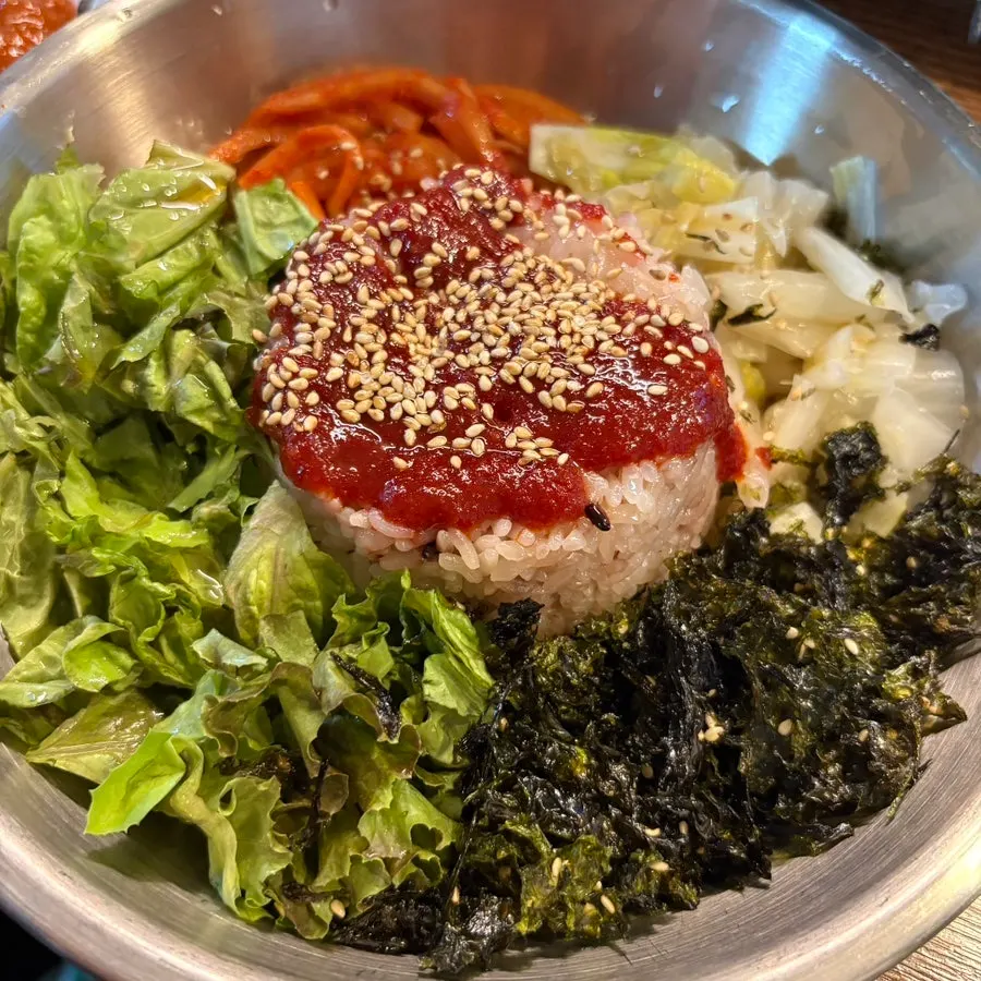 Solo bibimbap set received through the receipt review