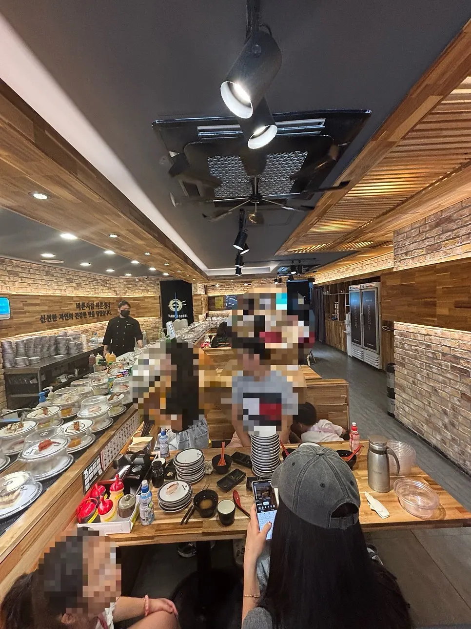 Restaurant interior filling up right after opening