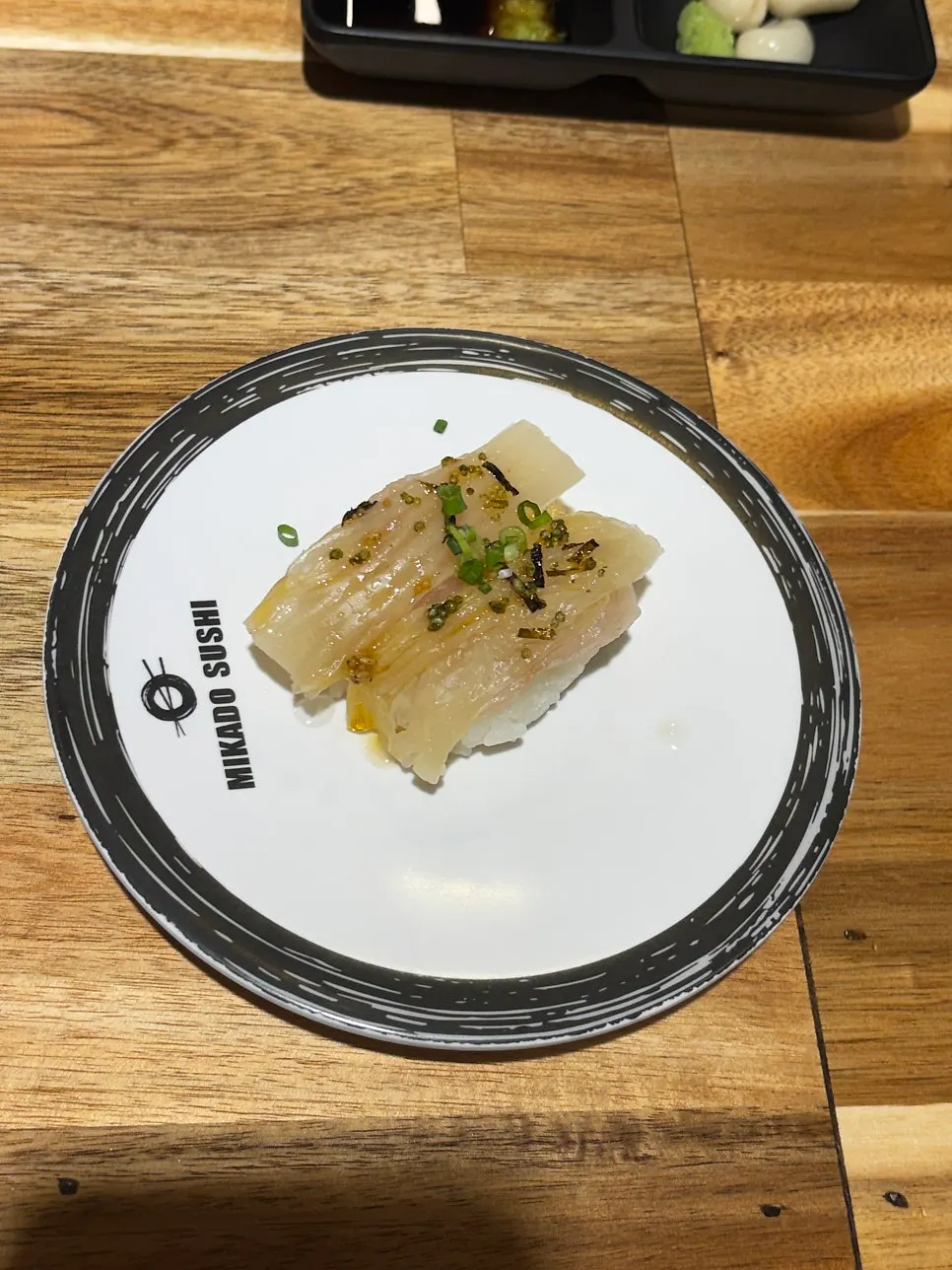 Draft beer enjoyed alongside sushi