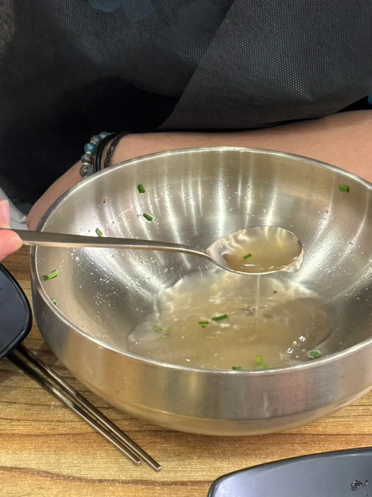 Milky broth of the pyongyang naengmyeon
