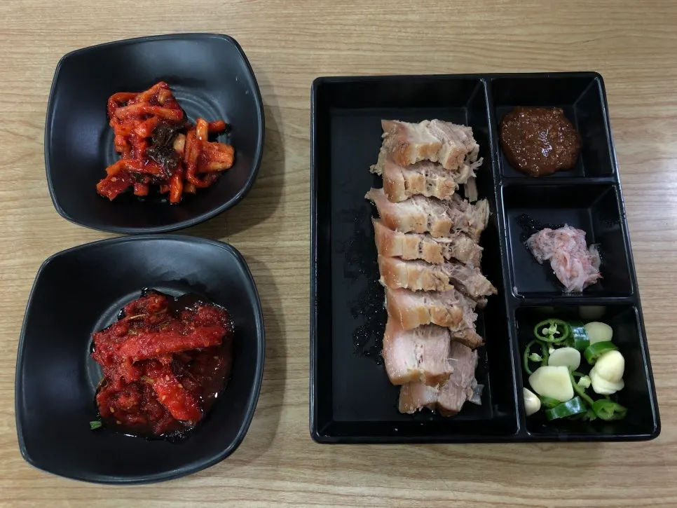 Side dish section of the Seoul Myeonok menu board