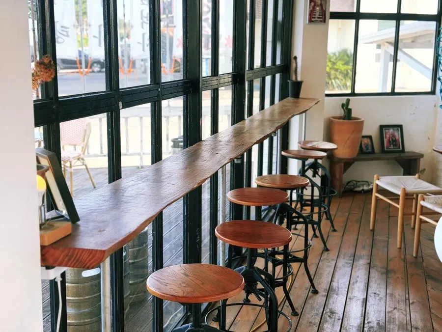 Interior with charming decor pieces at the café