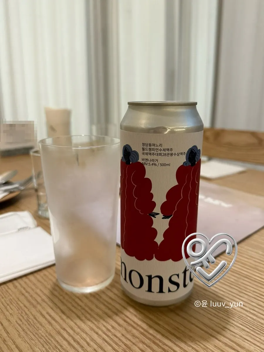 Cheongdam Myeoneuri craft beer poured into a glass