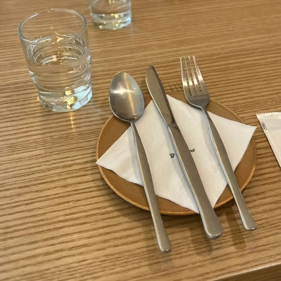 Neatly arranged tableware at Pyu Euljiro