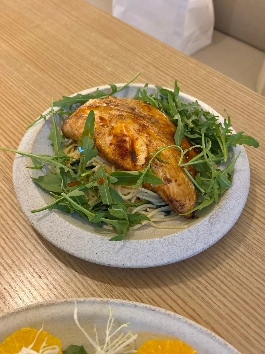 Plate with two large chunks of octopus