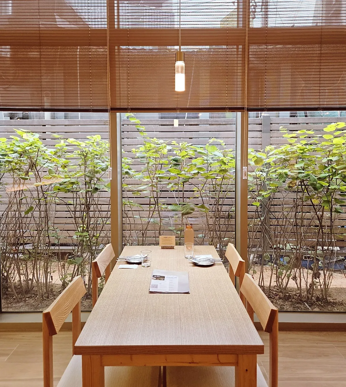 Table setting and interior vibe at Pyu Euljiro