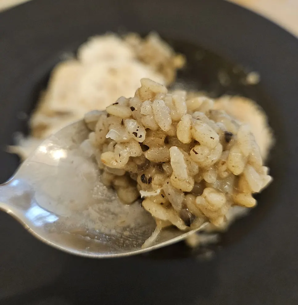 Truffle mushroom risotto with three kinds of mushrooms