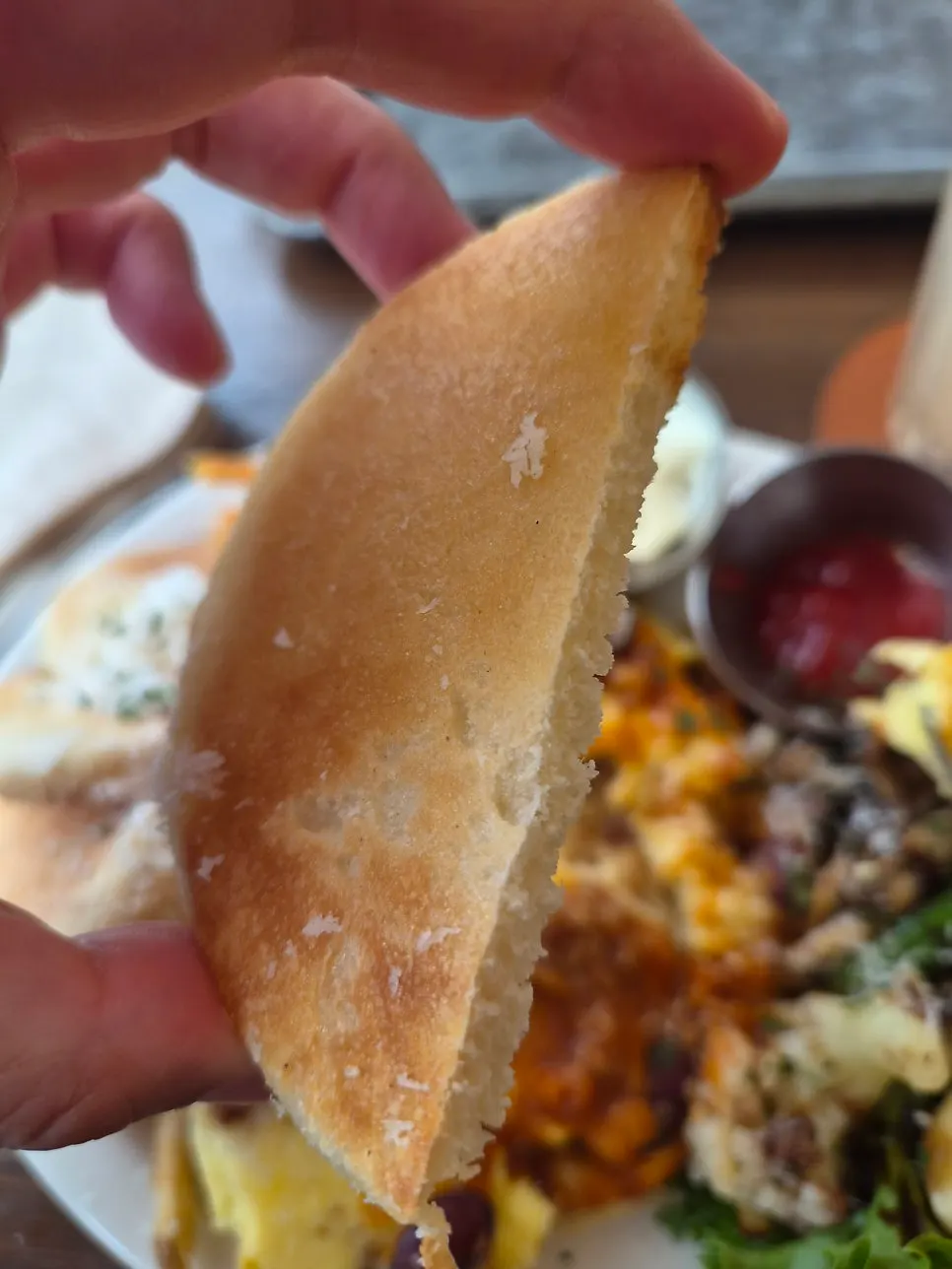 Cross-section of Que Sera's naturally-leavened bread