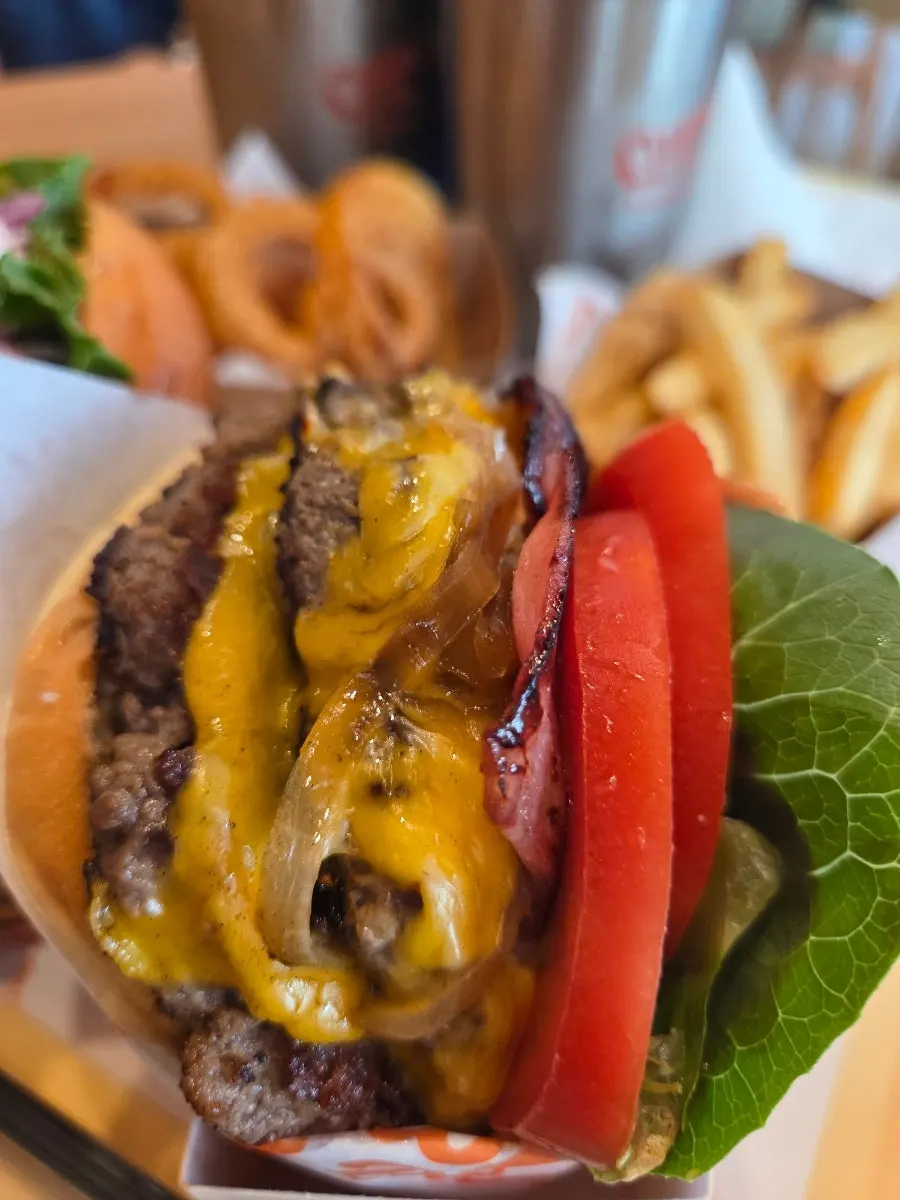 Quokka Double Burger with a thick patty