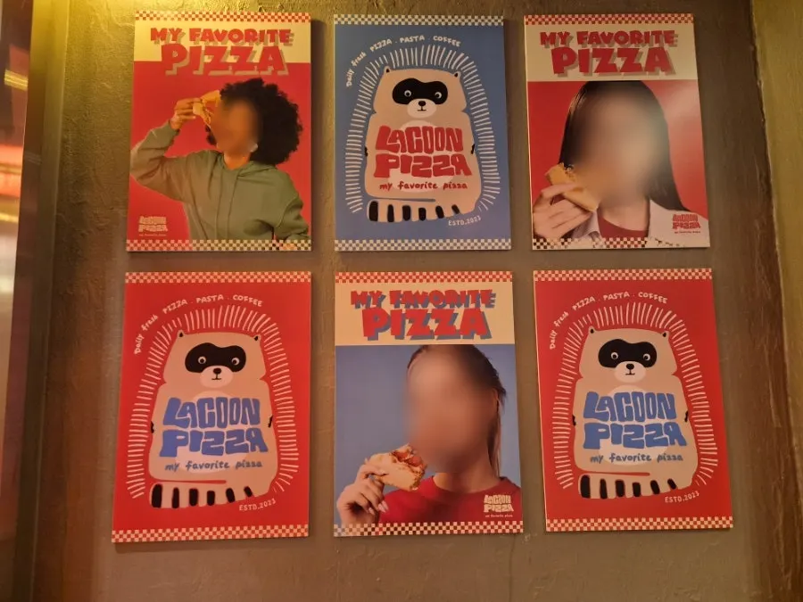 라쿤피자 마포역점 매장 모습