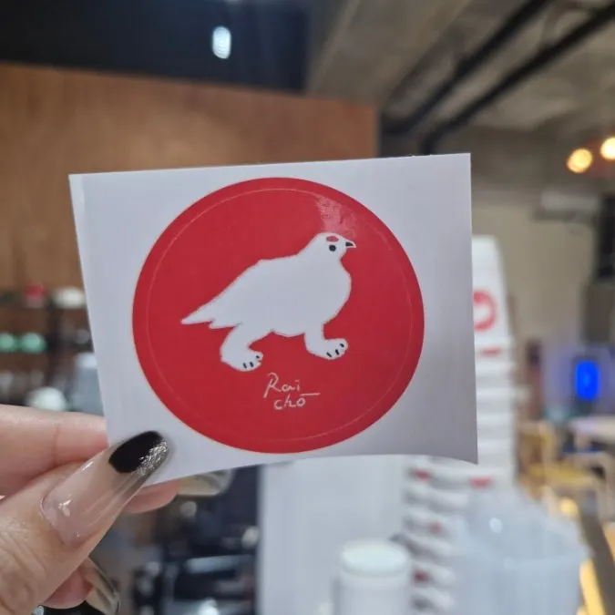 라이초 캐릭터 스티커 클로즈업